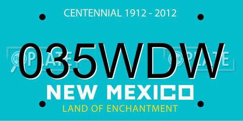 035WDW New Mexico License Plate