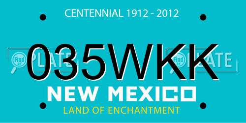 035WKK New Mexico License Plate
