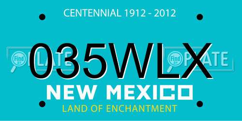 035WLX New Mexico License Plate