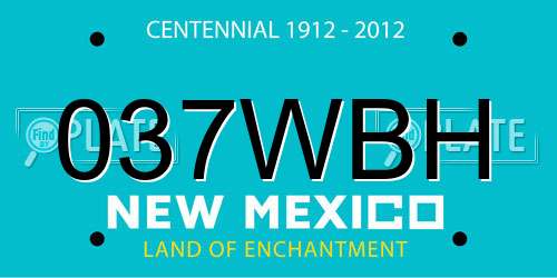 037WBH New Mexico License Plate