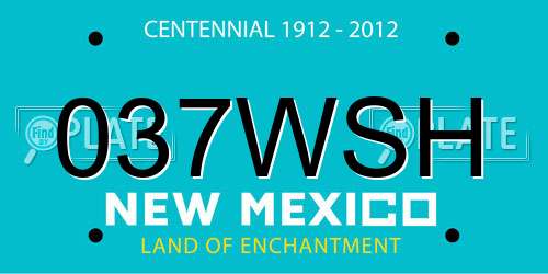 037WSH New Mexico License Plate