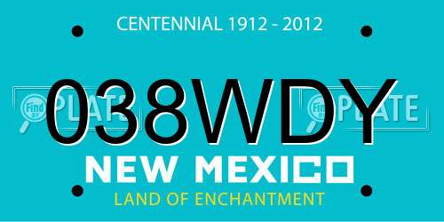 038WDY New Mexico License Plate