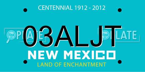 03ALJT New Mexico License Plate