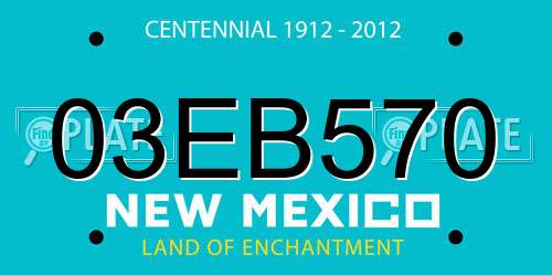 03EB570 New Mexico License Plate