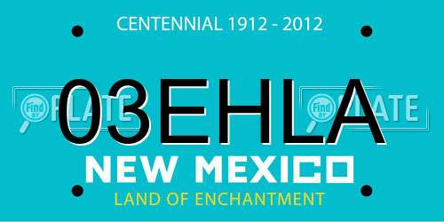 03EHLA New Mexico License Plate