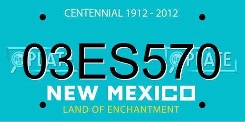 03ES570 New Mexico License Plate