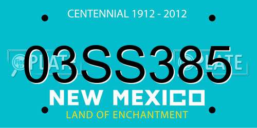 03SS385 New Mexico License Plate