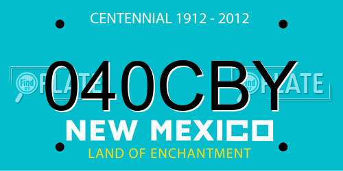 040CBY New Mexico License Plate