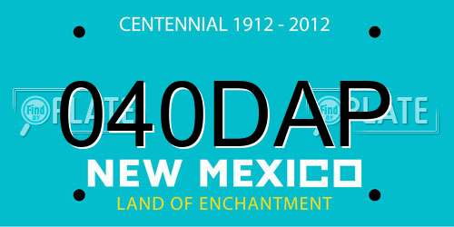 040DAP New Mexico License Plate