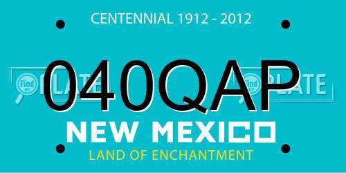 040QAP New Mexico License Plate