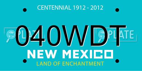 040WDT New Mexico License Plate