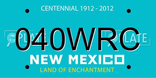 040WRC New Mexico License Plate