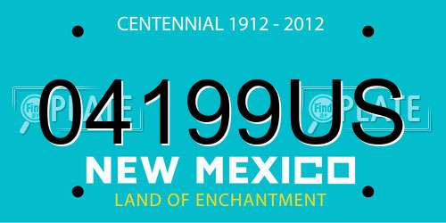 04199US New Mexico License Plate