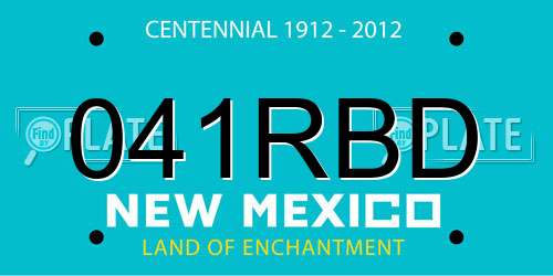 041RBD New Mexico License Plate