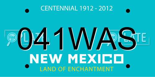 041WAS New Mexico License Plate