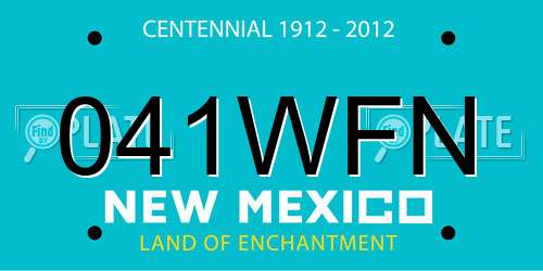 041WFN New Mexico License Plate