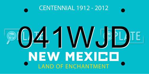 041WJD New Mexico License Plate