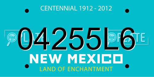 04255L6 New Mexico License Plate