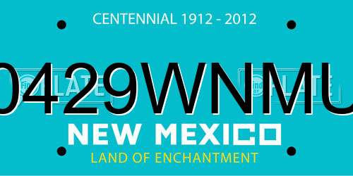 0429WNMU New Mexico License Plate