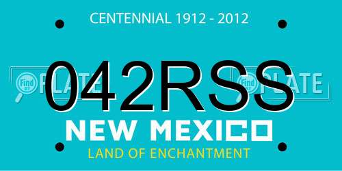 042RSS New Mexico License Plate