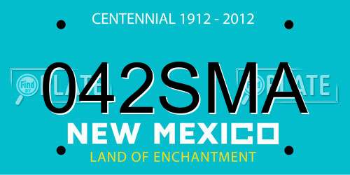 042SMA New Mexico License Plate