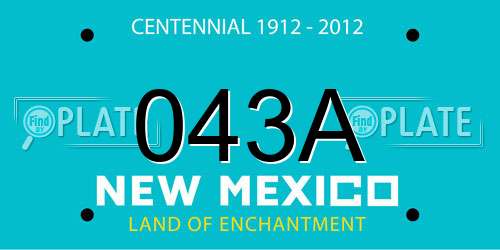 043A New Mexico License Plate