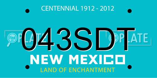 043SDT New Mexico License Plate