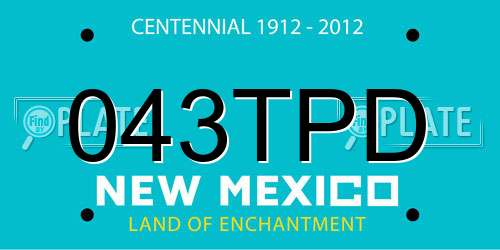 043TPD New Mexico License Plate