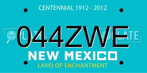 044ZWE New Mexico License Plate