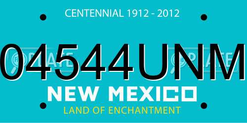 04544UNM New Mexico License Plate