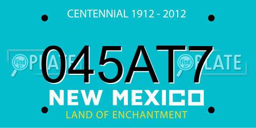 045AT7 New Mexico License Plate