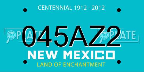 045AZ2 New Mexico License Plate