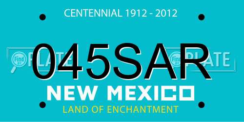 045SAR New Mexico License Plate