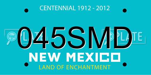 045SMD New Mexico License Plate