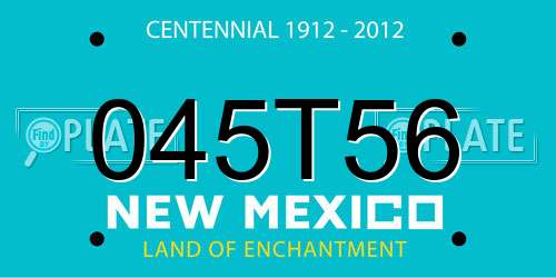 045T56 New Mexico License Plate