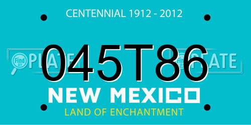 045T86 New Mexico License Plate