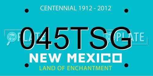 045TSG New Mexico License Plate