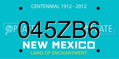045ZB6 New Mexico License Plate
