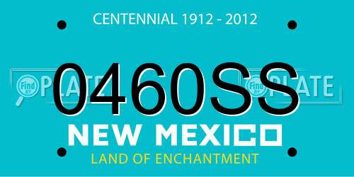 0460SS New Mexico License Plate