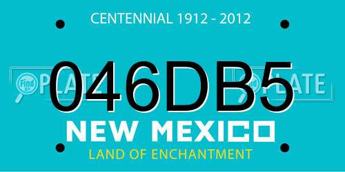 046DB5 New Mexico License Plate