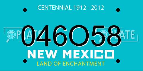 046O58 New Mexico License Plate