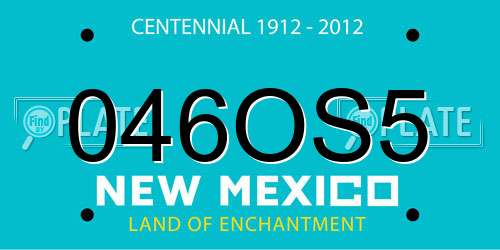 046OS5 New Mexico License Plate