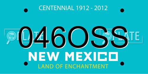 046OSS New Mexico License Plate