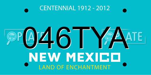 046TYA New Mexico License Plate