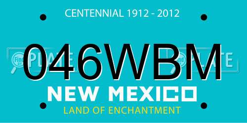 046WBM New Mexico License Plate