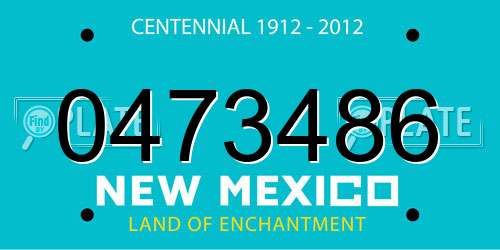 0473486 New Mexico License Plate