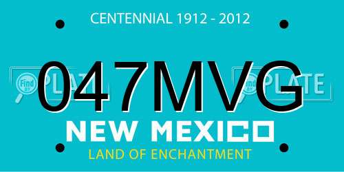 047MVG New Mexico License Plate
