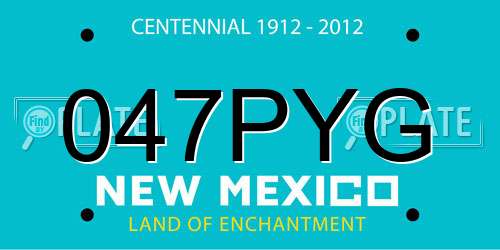 047PYG New Mexico License Plate