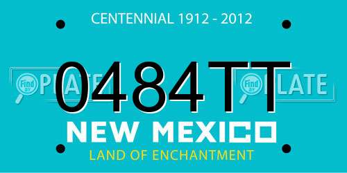 0484TT New Mexico License Plate