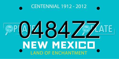 0484ZZ New Mexico License Plate